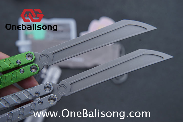 ARMED SHARK E-volve Hex Balisong Clone 7075 Aluminum Alloy Handle 440c Stainless Steel Blade Bushing