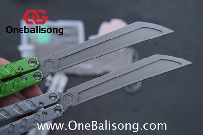 ARMED SHARK E-volve Hex Balisong Clone 7075 Aluminum Alloy Handle 440c Stainless Steel Blade Bushing