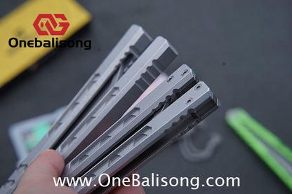 ARMED SHARK E-volve Hex Balisong Clone 7075 Aluminum Alloy Handle 440c Stainless Steel Blade Bushing