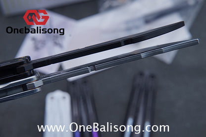 Newera JHong Original Balisong 7075 Aluminum TC4 Titanium Alloy Patch Handle 7075 Aluminum Blade Trainer Bushing