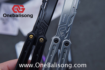 Newera JHong Original Balisong 7075 Aluminum TC4 Titanium Alloy Patch Handle 7075 Aluminum Blade Trainer Bushing