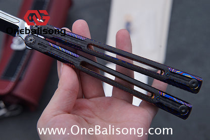 RAD Cygnus V2 Genuine Balisong Titanium-6AL-4V Handle CPM-S35VN Stainless Steel Live Blade Bushing