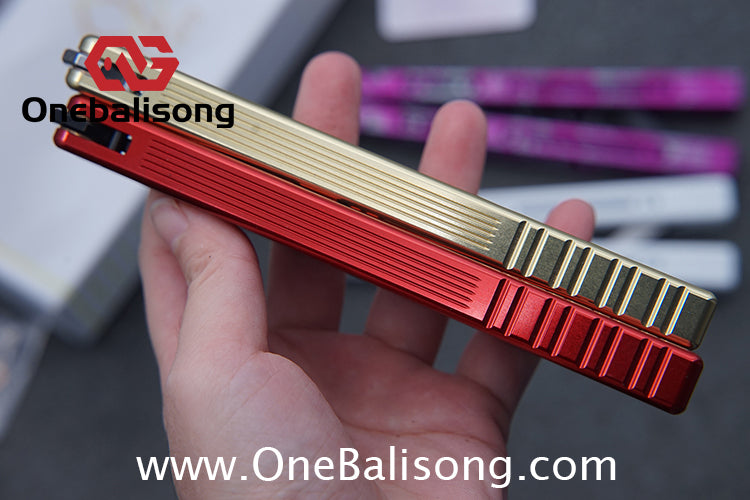 Newera Sunshine V2 Original Balisong 7075 Aluminum Alloy Handle 3Cr13 Stainles Steel Blade Trainer/Tuning Fork/False Edge Bushing