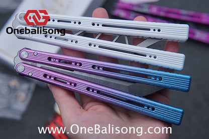 Newera Sunshine V2 Original Balisong 7075 Aluminum Alloy Handle 3Cr13 Stainles Steel Blade Trainer/Tuning Fork/False Edge Bushing