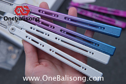 Newera Sunshine V2 Original Balisong 7075 Aluminum Alloy Handle 3Cr13 Stainles Steel Blade Trainer/Tuning Fork/False Edge Bushing