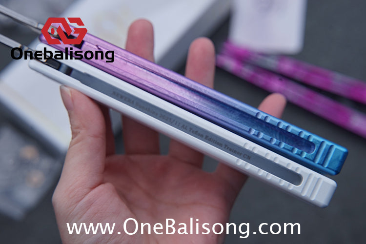 Newera Sunshine V2 Original Balisong 7075 Aluminum Alloy Handle 3Cr13 Stainles Steel Blade Trainer/Tuning Fork/False Edge Bushing
