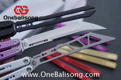 Newera Sunshine V2 Original Balisong 7075 Aluminum Alloy Handle 3Cr13 Stainles Steel Blade Trainer/Tuning Fork/False Edge Bushing