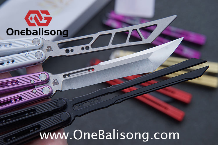 Newera Sunshine V2 Original Balisong 7075 Aluminum Alloy Handle 3Cr13 Stainles Steel Blade Trainer/Tuning Fork/False Edge Bushing