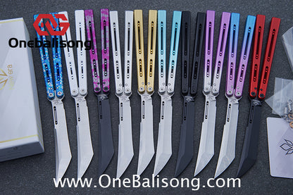 Newera Sunshine V2 Original Balisong 7075 Aluminum Alloy Handle 3Cr13 Stainles Steel Blade Trainer/Tuning Fork/False Edge Bushing
