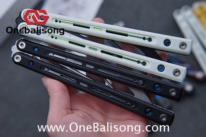 Newera Fvyao Original Balisong 7075 Aluminum Alloy+ G10 Patch Handle 5Cr15 Stainles Steel Blade Trainer Bushing