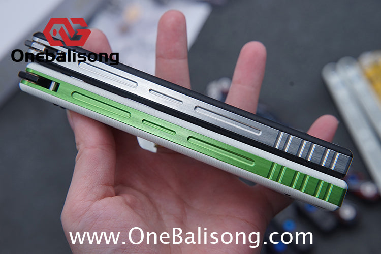 Newera Fvyao Original Balisong 7075 Aluminum Alloy+ G10 Patch Handle 5Cr15 Stainles Steel Blade Trainer Bushing