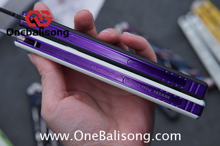 Newera Fvyao Original Balisong 7075 Aluminum Alloy+ G10 Patch Handle 5Cr15 Stainles Steel Blade Trainer Bushing