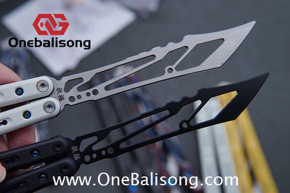 Newera Fvyao Original Balisong 7075 Aluminum Alloy+ G10 Patch Handle 5Cr15 Stainles Steel Blade Trainer Bushing