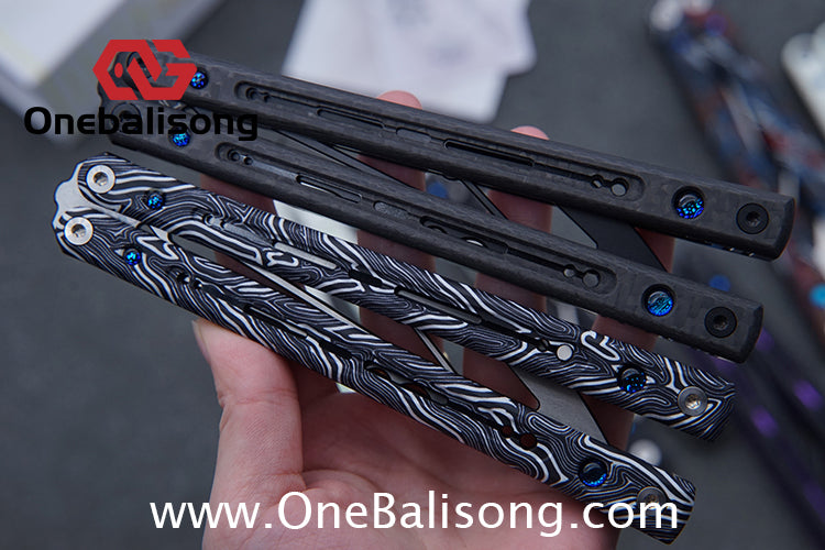 Newera Fvyao Original Balisong 7075 Aluminum Alloy+ G10 Patch Handle 5Cr15 Stainles Steel Blade Trainer Bushing