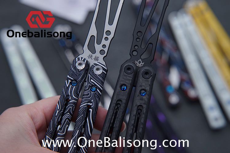 Newera Fvyao Original Balisong 7075 Aluminum Alloy+ G10 Patch Handle 5Cr15 Stainles Steel Blade Trainer Bushing