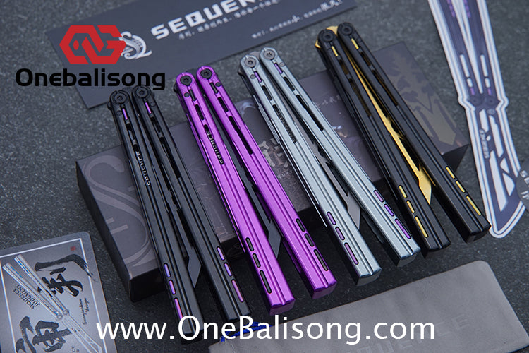 Sequence Judgment Original Balisong 7075 Aluminum+TC4 Titanium Handle Stainless steel Blade