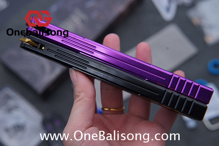 Sequence Judgment Original Balisong 7075 Aluminum+TC4 Titanium Handle Stainless steel Blade