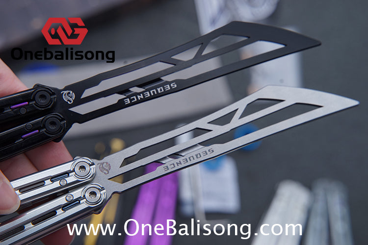 Sequence Judgment Original Balisong 7075 Aluminum+TC4 Titanium Handle Stainless steel Blade