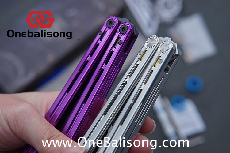 Sequence Judgment Original Balisong 7075 Aluminum+TC4 Titanium Handle Stainless steel Blade