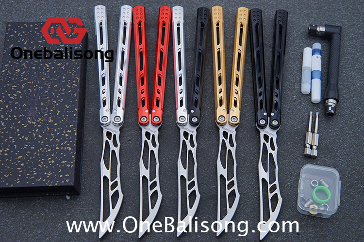 Yun Ran Balisong 7075 Aluminum Alloy Handle Stainless Steel Blade Bushing