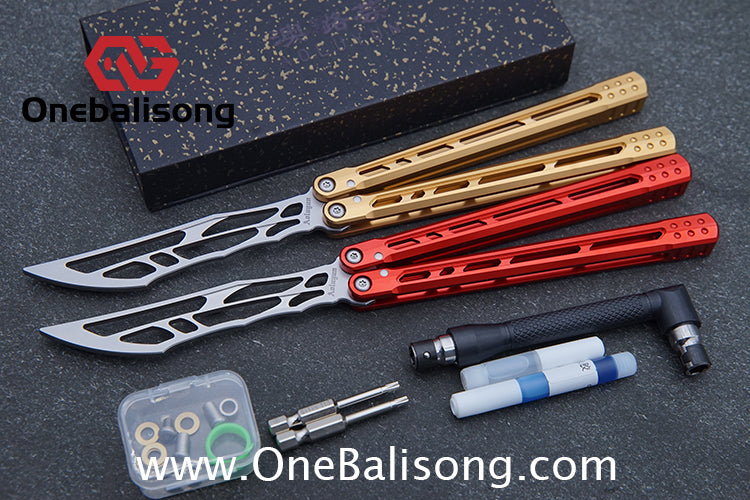 Yun Ran Balisong 7075 Aluminum Alloy Handle Stainless Steel Blade Bushing