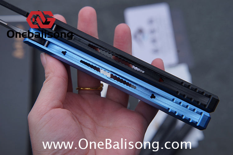 Dingfeng Devourer Balisong OG Design 7075 Aluminum Alloy Handle 9cr18mov Stainles Steel Blade Trainer Bushing