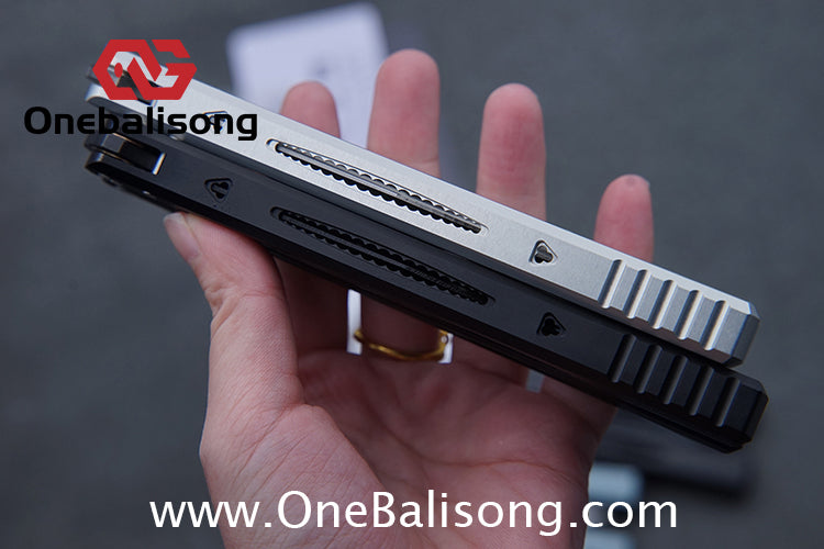 Dingfeng Devourer Balisong OG Design 7075 Aluminum Alloy Handle 9cr18mov Stainles Steel Blade Trainer Bushing