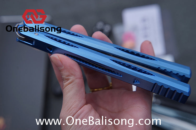 Dingfeng Devourer Balisong OG Design 7075 Aluminum Alloy Handle 9cr18mov Stainles Steel Blade Trainer Bushing