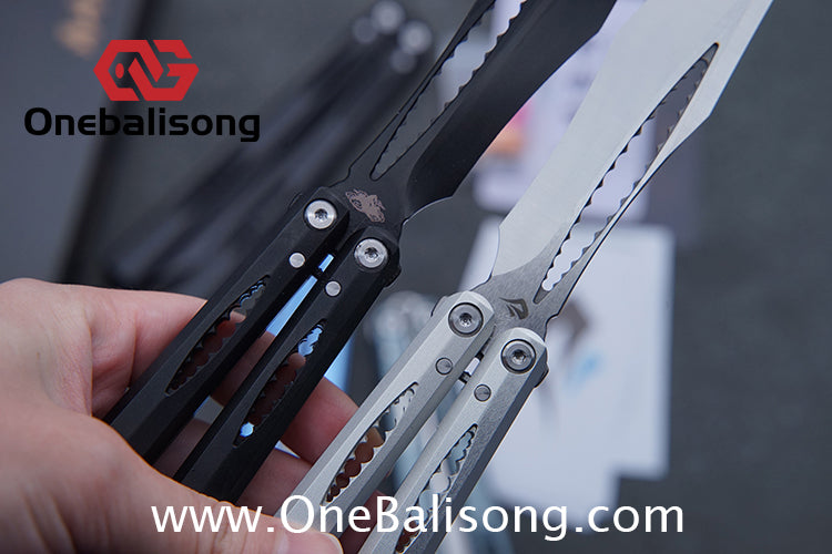 Dingfeng Devourer Balisong OG Design 7075 Aluminum Alloy Handle 9cr18mov Stainles Steel Blade Trainer Bushing