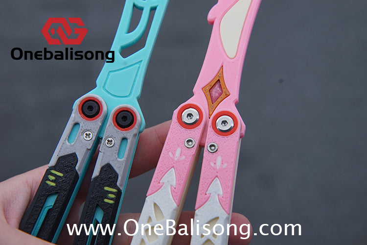 3D Printing Plastic Knife Balisong Plastic Trainer Outdoor Safe EDC Practice Knife Fancy Folding Knife