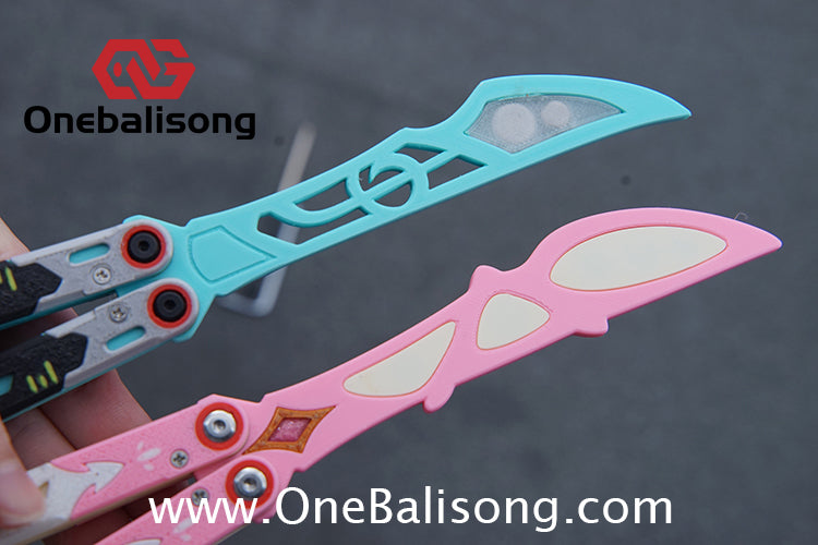 3D Printing Plastic Knife Balisong Plastic Trainer Outdoor Safe EDC Practice Knife Fancy Folding Knife
