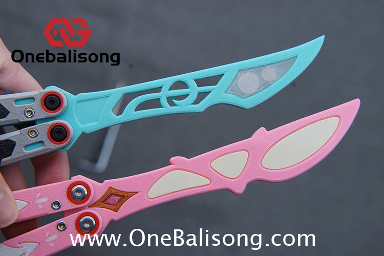 3D Printing Plastic Knife Balisong Plastic Trainer Outdoor Safe EDC Practice Knife Fancy Folding Knife