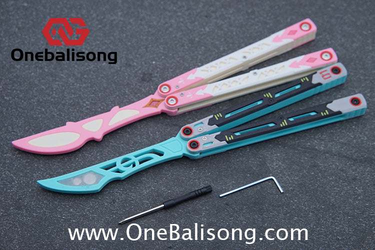 3D Printing Plastic Knife Balisong Plastic Trainer Outdoor Safe EDC Practice Knife Fancy Folding Knife