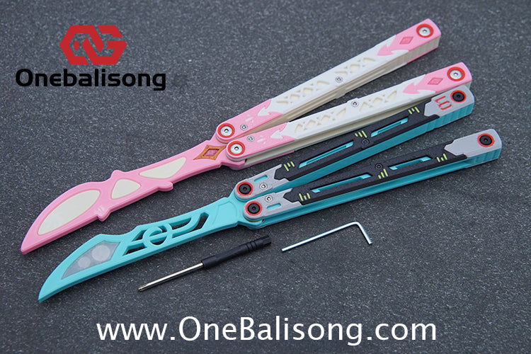3D Printing Plastic Knife Balisong Plastic Trainer Outdoor Safe EDC Practice Knife Fancy Folding Knife