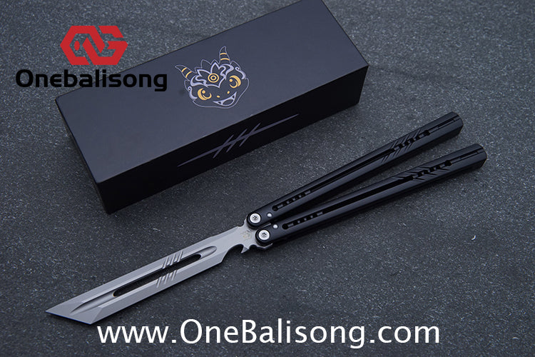 DWSTIN Yilong Menglong Balisong 7075 Aluminum Alloy Handle 440c Stainless Steel Blade Bushing