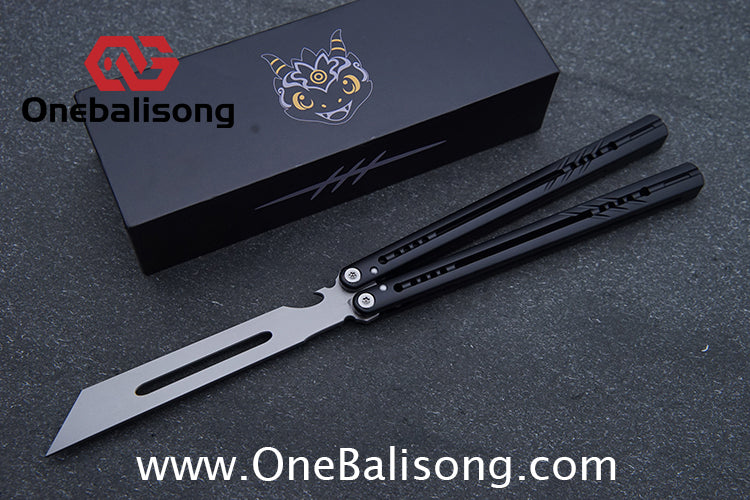 DWSTIN Yilong Menglong Balisong 7075 Aluminum Alloy Handle 440c Stainless Steel Blade Bushing
