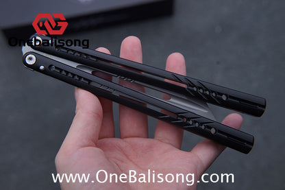 DWSTIN Yilong Menglong Balisong 7075 Aluminum Alloy Handle 440c Stainless Steel Blade Bushing