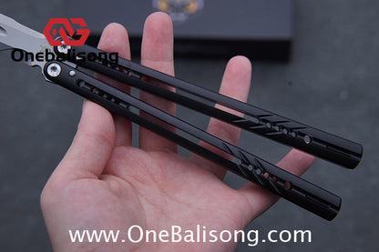 DWSTIN Yilong Menglong Balisong 7075 Aluminum Alloy Handle 440c Stainless Steel Blade Bushing