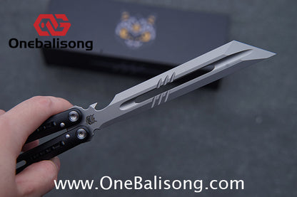 DWSTIN Yilong Menglong Balisong 7075 Aluminum Alloy Handle 440c Stainless Steel Blade Bushing