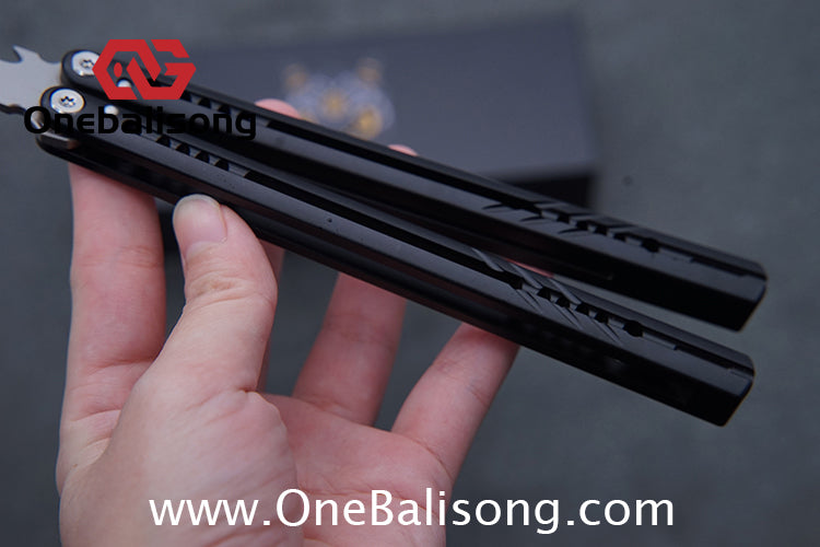 DWSTIN Yilong Menglong Balisong 7075 Aluminum Alloy Handle 440c Stainless Steel Blade Bushing