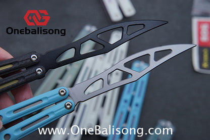 LDX Lnitiate Original Balisong Titanium Alloy+ G10 Patch Handle Stainles Steel Blade Trainer Bushing
