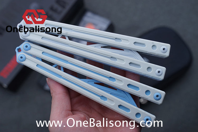 TITANOBOA Crystal Butterfly Balisong Aluminum Alloy Handle Stainless Steel Blade Bushing