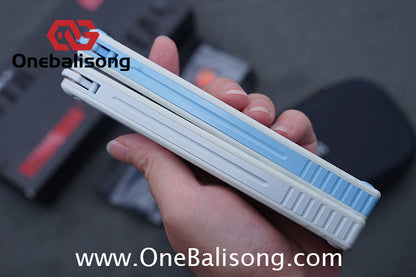 TITANOBOA Crystal Butterfly Balisong Aluminum Alloy Handle Stainless Steel Blade Bushing