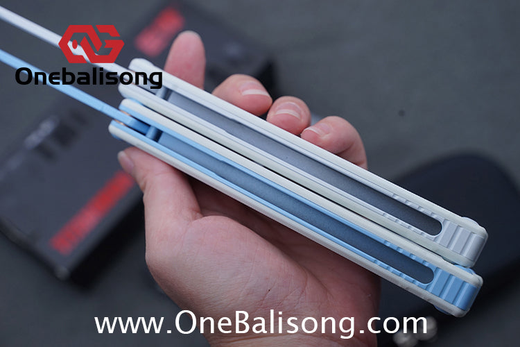 TITANOBOA Crystal Butterfly Balisong Aluminum Alloy Handle Stainless Steel Blade Bushing