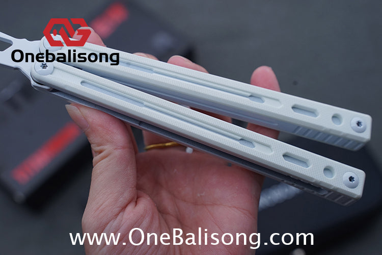 TITANOBOA Crystal Butterfly Balisong Aluminum Alloy Handle Stainless Steel Blade Bushing