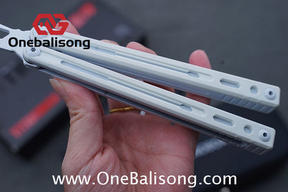 TITANOBOA Crystal Butterfly Balisong Aluminum Alloy Handle Stainless Steel Blade Bushing