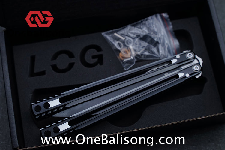LOG Jian V3 Balisong 7075 Aluminium Alloy Handle 5Cr15 Stainless Steel Blade Bushing
