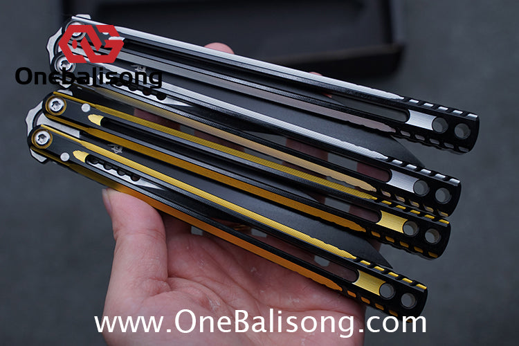 LOG Jian V3 Balisong 7075 Aluminium Alloy Handle 5Cr15 Stainless Steel Blade Bushing