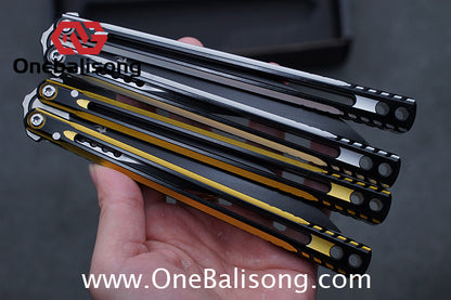 LOG Jian V3 Balisong 7075 Aluminium Alloy Handle 5Cr15 Stainless Steel Blade Bushing