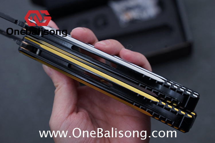 LOG Jian V3 Balisong 7075 Aluminium Alloy Handle 5Cr15 Stainless Steel Blade Bushing